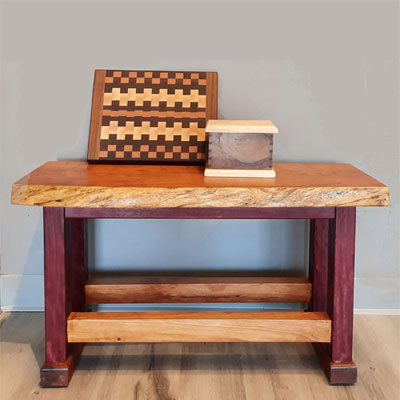 Functional and beautiful wood-working, incorporating exotic woods